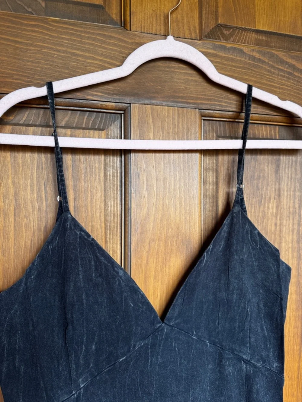 Zenana Outfitters Black V-Neck Midi Slip Dress with Spaghetti Straps *Never Worn - Picture 5 of 10